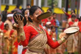 INDIA-ASSAM-NAGAON-RANGOLI BIHU FESTIVAL
