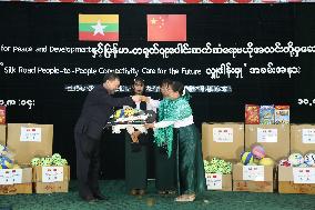 MYANMAR-NAY PYI TAW-CHINESE FOUNDATION-SPORTS EQUIPMENT-DONATION