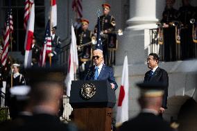 Biden welcomes Japanese Prime Minster Kishida for state visit