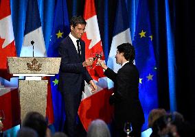 Trudeau Hosts Official Dinner For French PM Attal - Ottawa