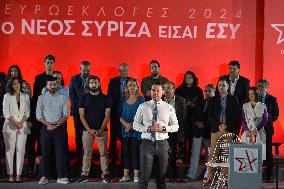 Syriza Party Leader Stefanos Kasselakis Launches Campaign For European Parliament Election In Athens