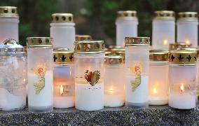 Candles in the cemetery