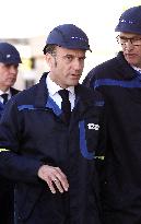 President Macron Visits The Eurenco Factory - Bergerac