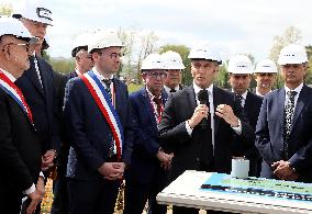 President Macron Visits The Eurenco Factory - Bergerac