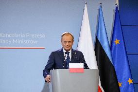 Prime Minister Of Estonia Visits Poland