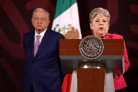 Mexican President Lopez Obrador Briefing Conference