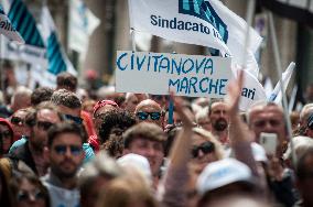 The Protest Against Bolkestein In Rome