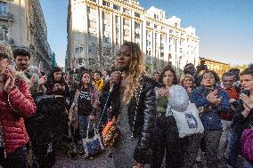 Asaari Bibang Ngui During A Demonstration A Madrid