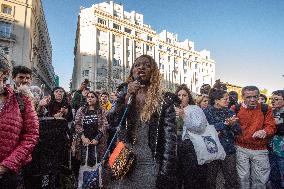 Asaari Bibang Ngui During A Demonstration A Madrid