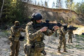 Servicemen Of The Siberian Battalion Of The Ukrainian Armed Forces International Legion Attend Military Exercises