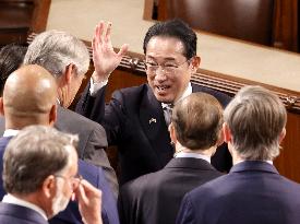 Japan PM Kishida addresses U.S. Congress