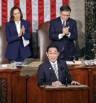 Japan PM Kishida addresses U.S. Congress