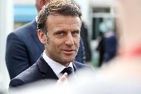 President Macron Visits Eurenco Factory - Bergerac