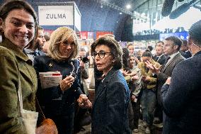 President Macron And Rachida Dati At Paris Book Festival - Paris