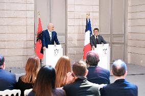 President Macron Welcomes Albania Prime Minister - Paris