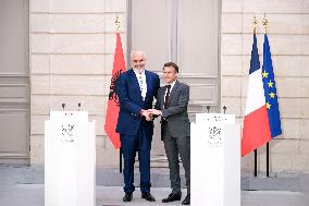 President Macron Welcomes Albania Prime Minister - Paris