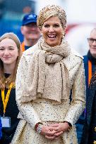 Queen Maxima Vists Girls' Day At Container Service - Netherlands