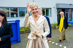 Queen Maxima Vists Girls' Day At Container Service - Netherlands