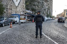 Visit To The Border Post Between France And Italy - Menton