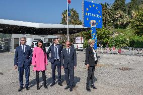 Visit To The Border Post Between France And Italy - Menton