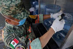 Mexican Army Activates DNIII Plan In Case Of Contaminated Water In The Benito Juárez Mayor's Office, Mexico City
