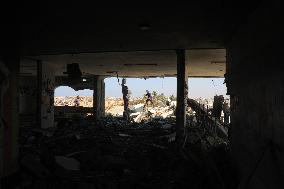MIDEAST-GAZA-KHAN YOUNIS-DESTROYED BUILDINGS