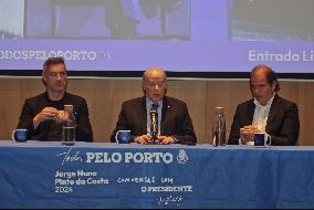 FC Porto/Elections: "All for Porto - conversations with President Pinto da Costa" project in Maia