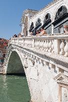 Overtourism In Venice, Italy.