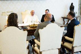 Pope Francis receives Simone Stiell Secretary for Climate Change UNFCCC