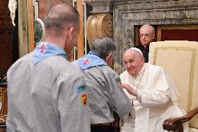 Pope Francis receives Association of Catholic Adult Scouts MASCI