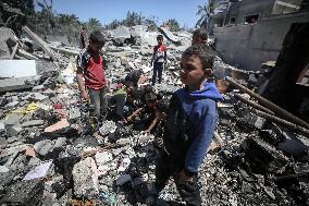 Aftermath Of Israeli irstrike In Gaza, Palestine