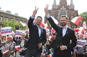Rafal Trzaskowski And Aleksander Miszalski In Krakow
