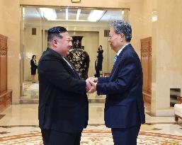 DPRK-PYONGYANG-CHINA-ZHAO LEJI-KIM JONG UN-MEETING
