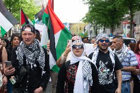 Pro Palestine Demo In Duesseldorf