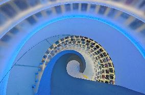 A Spiral Staircase in Dayin Book Store in Shanghai
