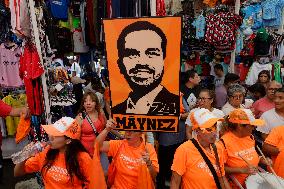 Jorge Máynez, Candidate For The Presidency Of Mexico For The Citizen Movement Party, Visits Tepito In Mexico City