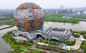 The World's Largest Spherical Building Hilton Hotel in Huzhou