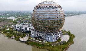 The World's Largest Spherical Building Hilton Hotel in Huzhou