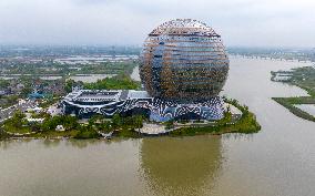 The World's Largest Spherical Building Hilton Hotel in Huzhou