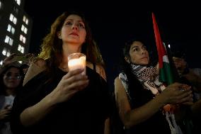 Activists March In Mexico In Favor Of Palestine Amid Escalation In The Middle East Between Iran And Israel
