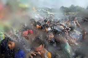 MYANMAR-YANGON-WATER FESTIVAL