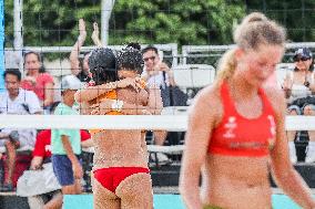 (SP)THE PHILIPPINES-LAGUNA PROVINCE-BEACH VOLLEYBALL-BEACH PRO TOUR FUTURES-BRONZE MEDAL MATCH