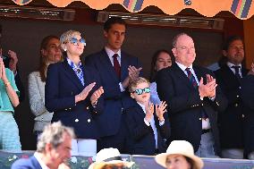 NO TABLOIDS: Monaco Royals At Rolex Monte-Carlo Masters Final