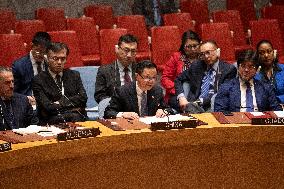 UN-SECURITY COUNCIL-EMERGENCY MEETING-CHINESE ENVOY