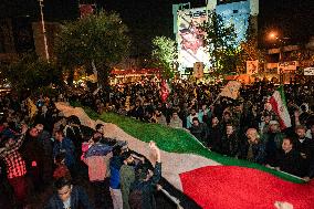 Iranians Celebrate After Attack On Israel - Tehran