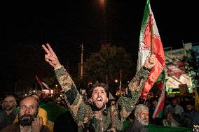 Iranians Celebrate After Attack On Israel - Tehran