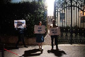 UEJF Protest Outside Iranian Embassy - Paris
