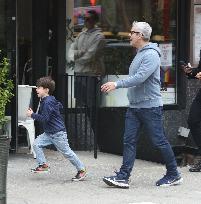 Andy Cohen And Son Head To Lunch - NYC