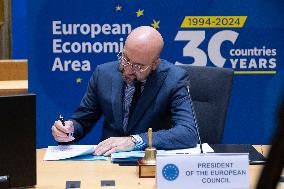 President Of The European Council Charles Michel At The European Council