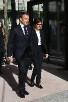 President Macron Visits Le Grand Palais - Paris